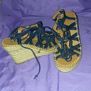 Wedges with open toe